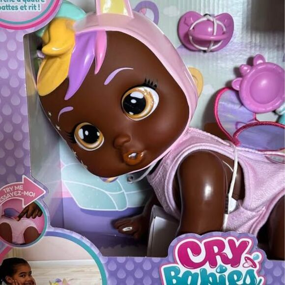 NEW Cry Babies Baby Doll- Realistic Tears, Giggles, Over 30  Baby Sounds - Picture 5 of 8